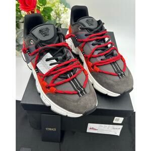 Men's Versace Medusa head suede/leather sneakers size 46 made in Italy